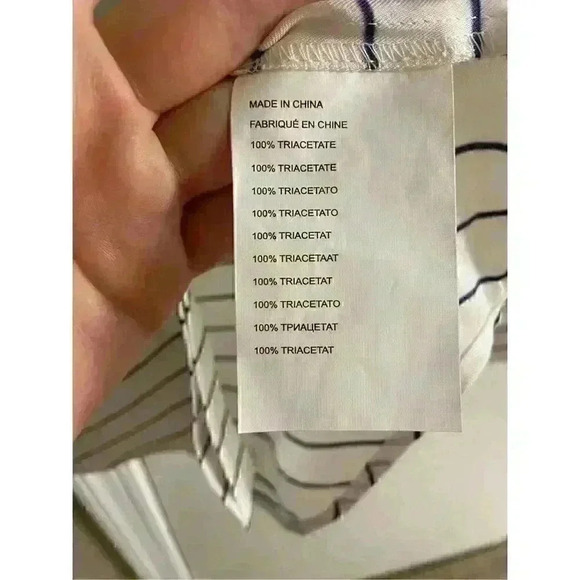 Club Monaco White Striped Double Breasted Button Down S M - Picture 6 of 6